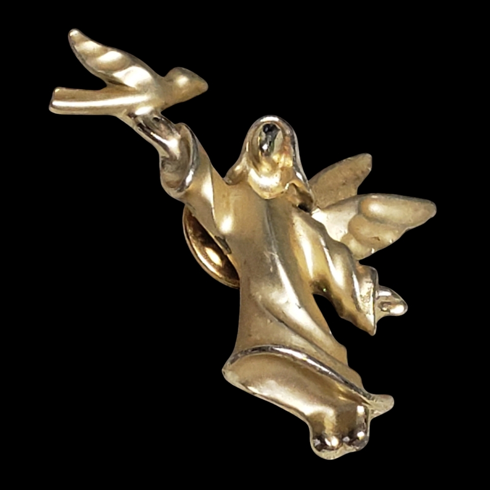 Vintage Gigi Giusti Guardian Angel Dove Pin Brooch